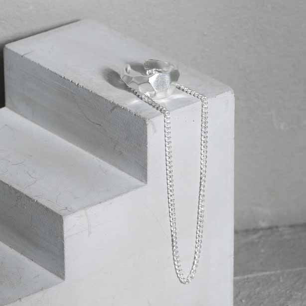 Fashion Irregular Chain Tassels 925 Sterling Silver Non-Pierced Earring(Single)